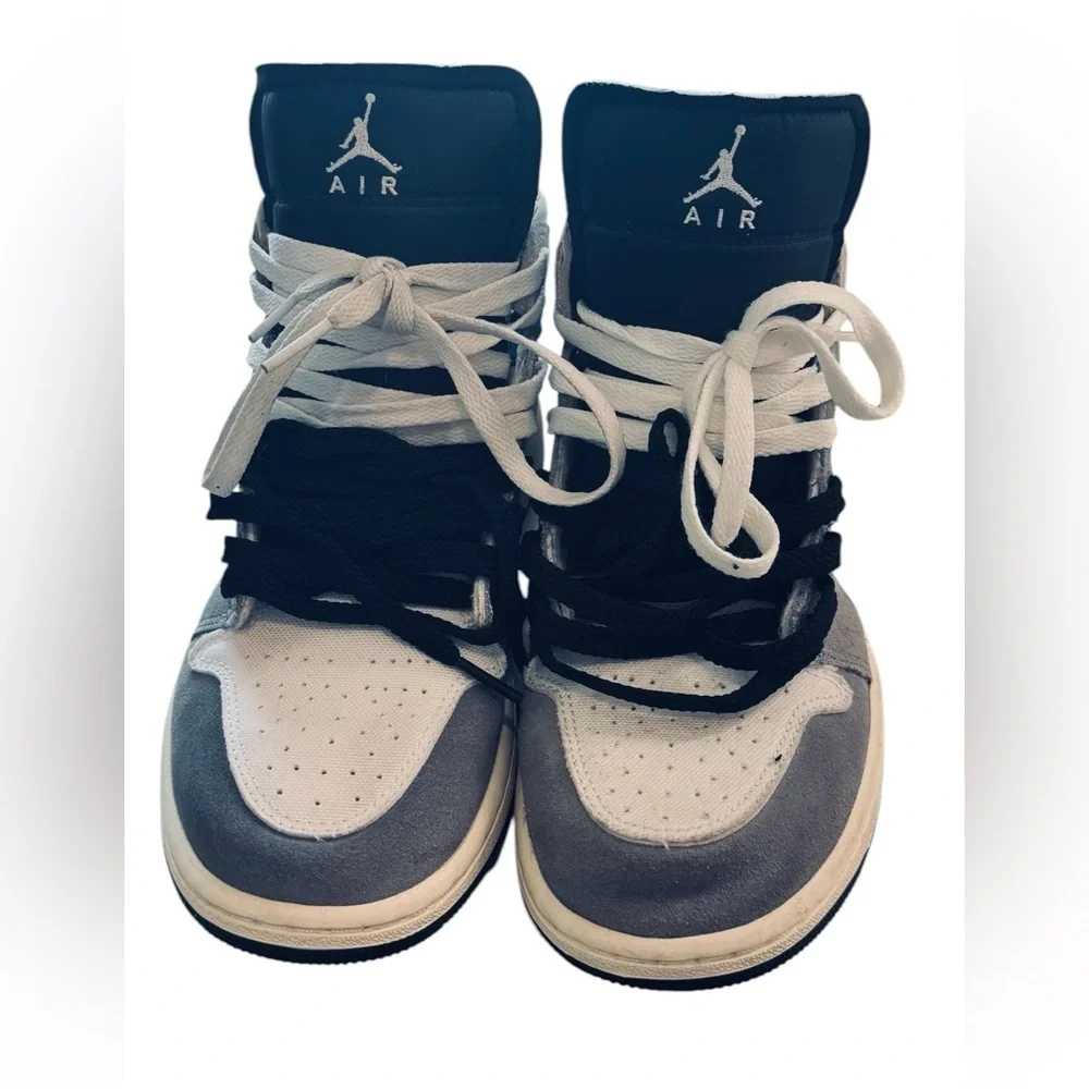 Nike Air Jordan 1 Mid DZ4136-002 Black White Grey Size 8.5 Men